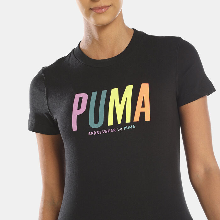 PUMA Women's SWxP Graphic T-Shirt Black PUMA Women's SWxP Graphic T-Shirt Black image number 3