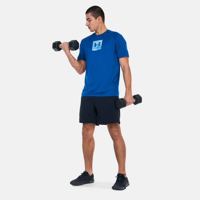 Under Armour Men's UA Tech™ Print Fill Training T-Shirt Blue image number 2