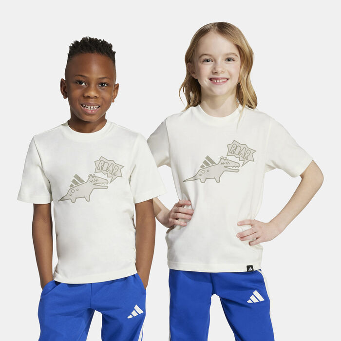 adidas Kids' Adiraptor Graphic T-Shirt White adidas Kids' Adiraptor Graphic T-Shirt White image number 4