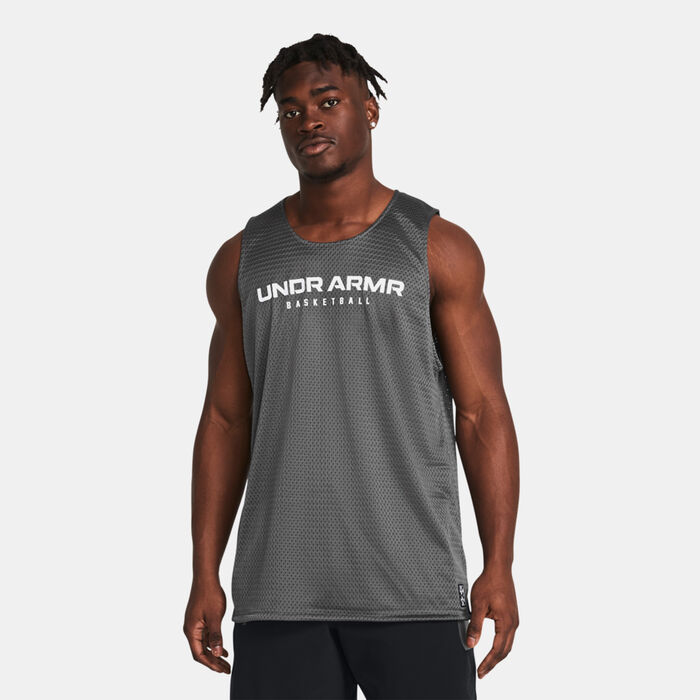 Under Armour Men's Zone Reversible Basketball Top Grey image number 0