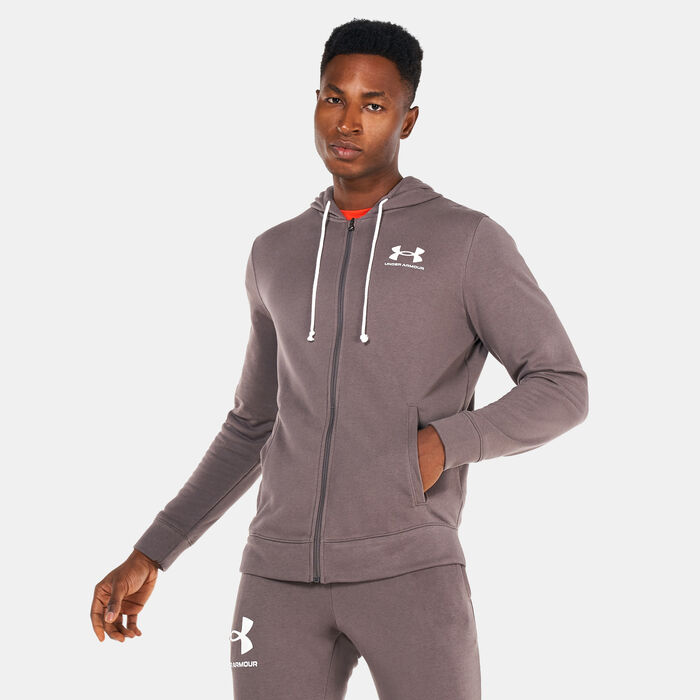 Under Armour Men's UA Rival Terry LC Full Zip Hoodie Grey image number 0