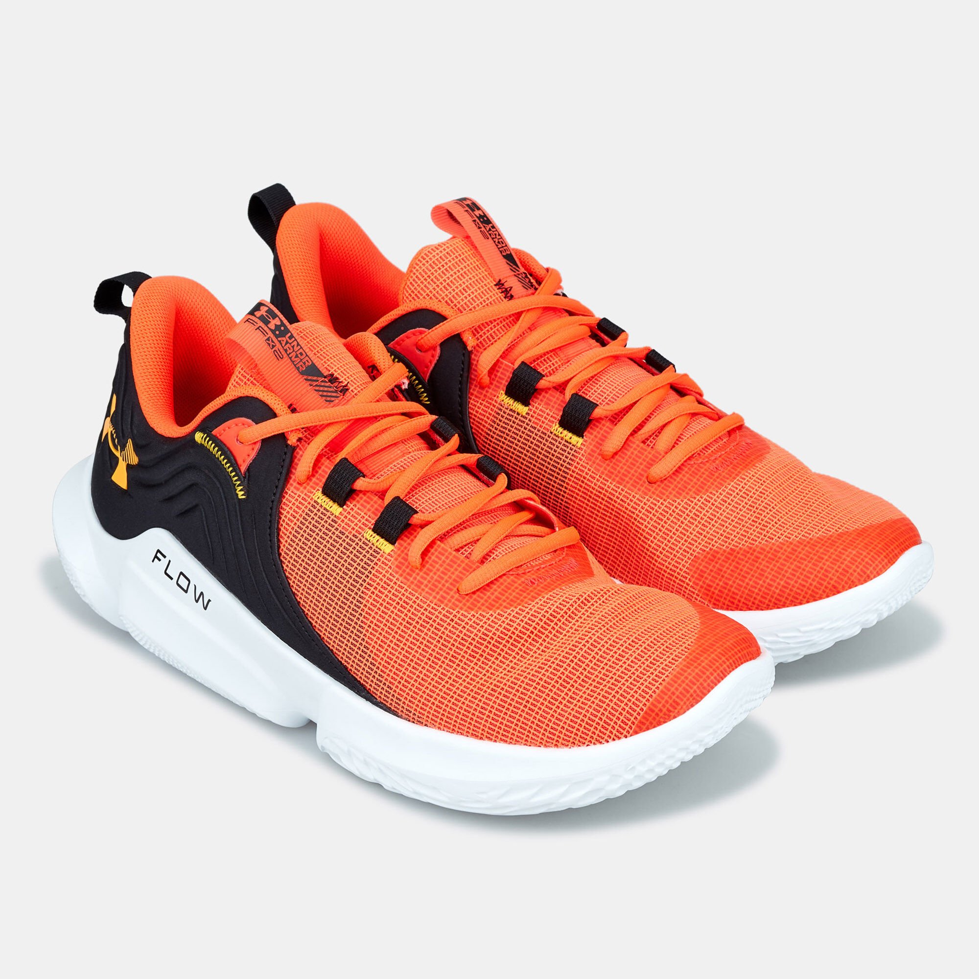 Under armour basketball shoes orange outlet