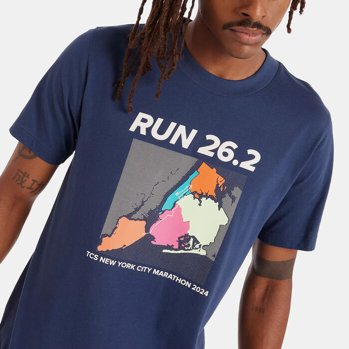 New Balance Men's NYC Marathon Graphic T-Shirt Blue New Balance Men's NYC Marathon Graphic T-Shirt Blue image number 3