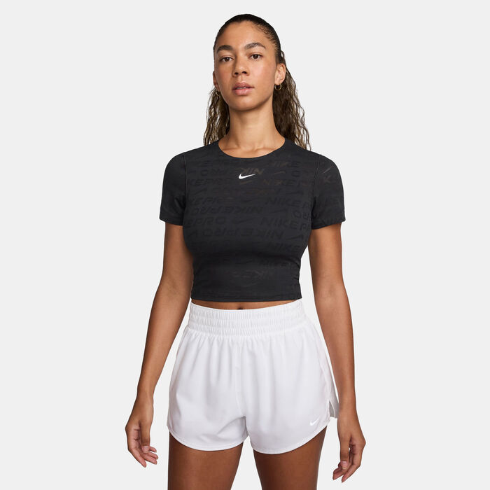 Nike Women's Pro Dri-FIT Crop Top Black Nike Women's Pro Dri-FIT Crop Top Black image number 0