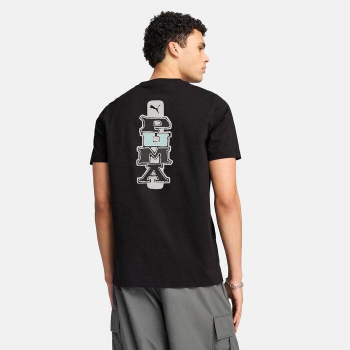 PUMA Men's Graphics Back T-Shirt Black PUMA Men's Graphics Back T-Shirt Black image number 1