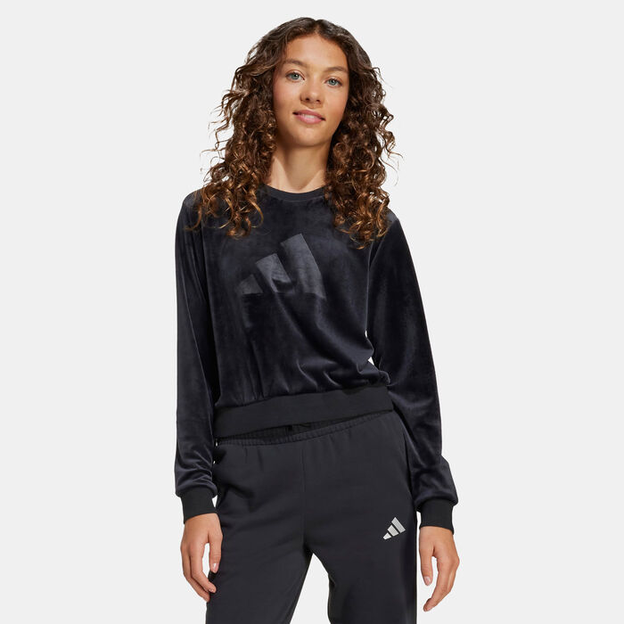 adidas Kids' Holiday Glam Sweatshirt Black adidas Kids' Holiday Glam Sweatshirt Black image number 0