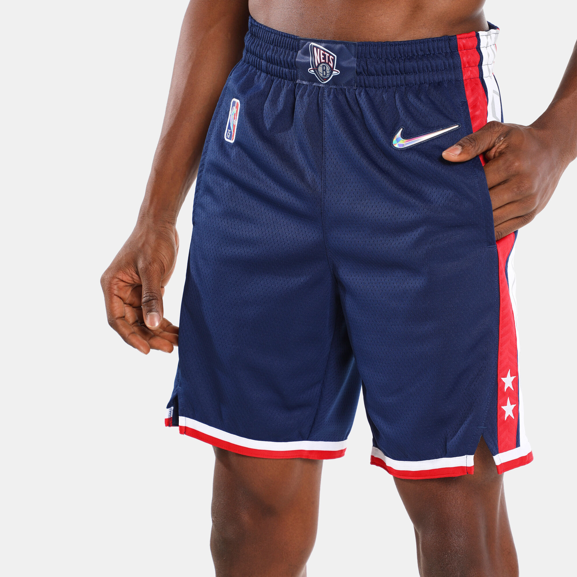 Mens Brooklyn Nets City Edition Mixtape Swingman Shorts