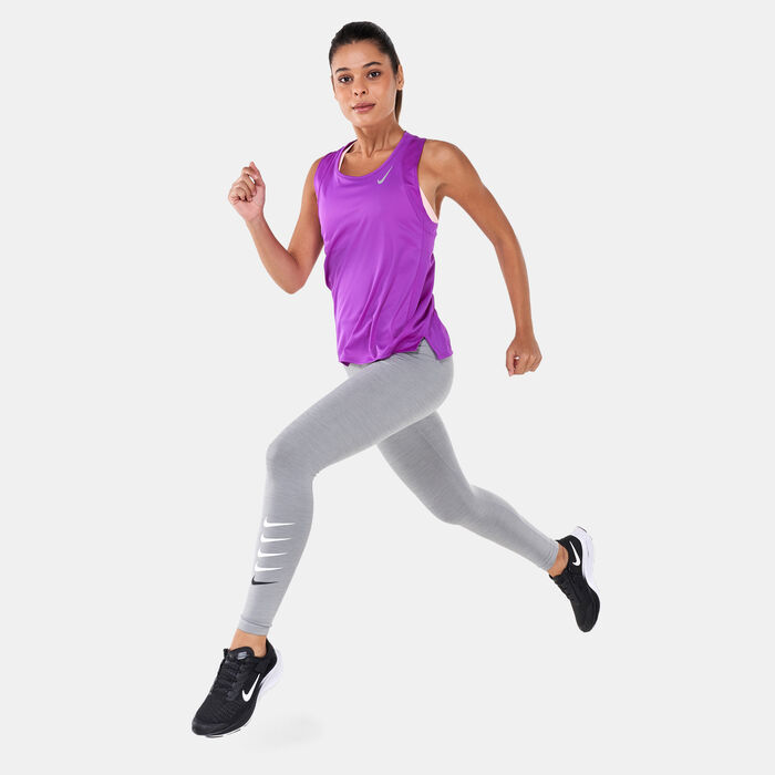 Nike Women's Dri-FIT Race Running Singlet Purple Nike Women's Dri-FIT Race Running Singlet Purple image number 2