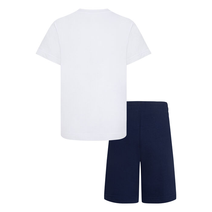 Nike Kids' Sportswear Fleece T-Shirt and Shorts Set Blue Nike Kids' Sportswear Fleece T-Shirt and Shorts Set Blue image number 1