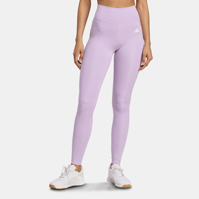 adidas Women's Optime Essentials Training Leggings Purple image number 0