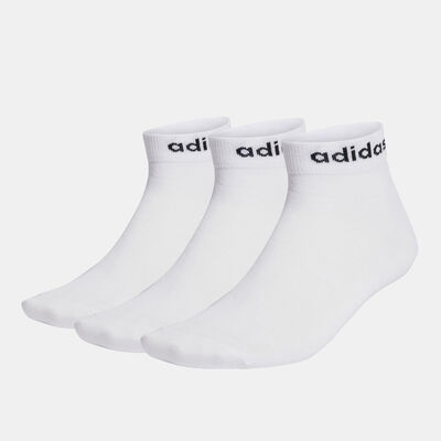 adidas Men's Think Linear Ankle Socks (3 Pairs) Multi-Color