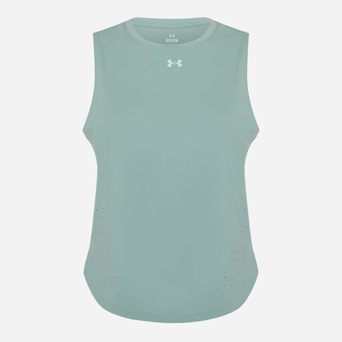 Under Armour Women's Launch Elite Tank Top Green Under Armour Women's Launch Elite Tank Top Green image number 0