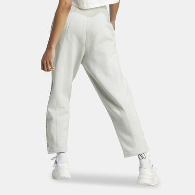 adidas Women's Floral Graphic 3-Stripes Printed Track Pants Grey