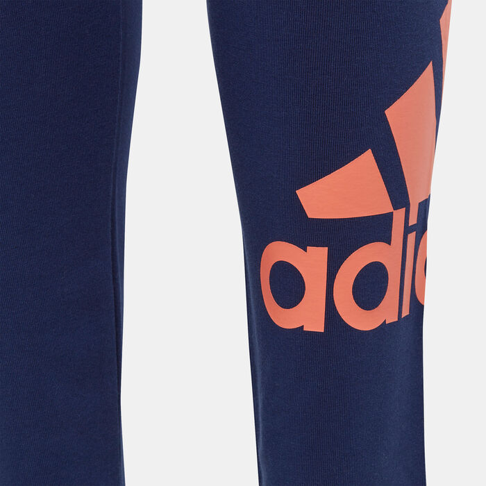 adidas Kids' Essentials Big Logo Leggings Blue adidas Kids' Essentials Big Logo Leggings Blue image number 3