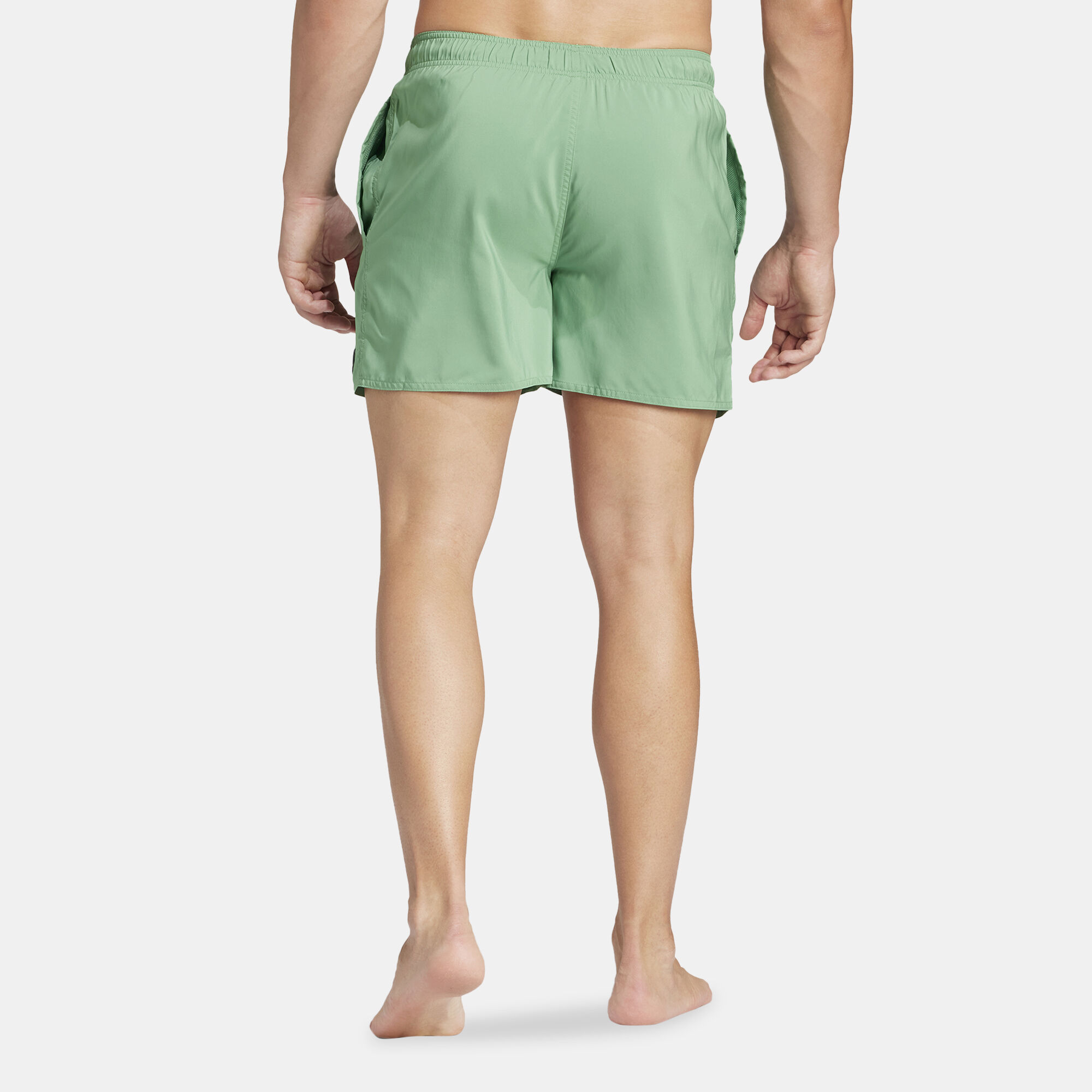 White adidas swim shorts top