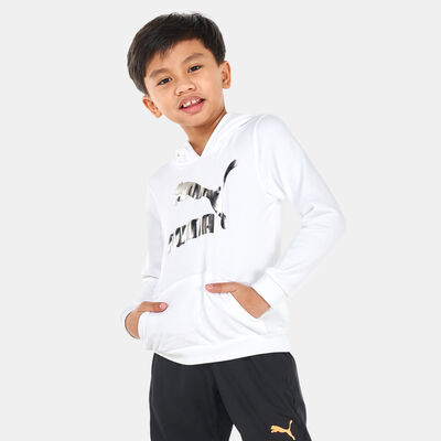 PUMA Kids' Classics Logo Hoodie (Older Kids) White