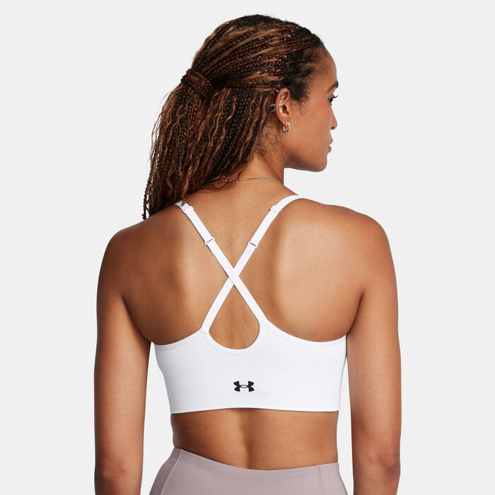 Under Armour Women's Vanish Seamless Low-Support Training Sports Bra White Under Armour Women's Vanish Seamless Low-Support Training Sports Bra White image number 1
