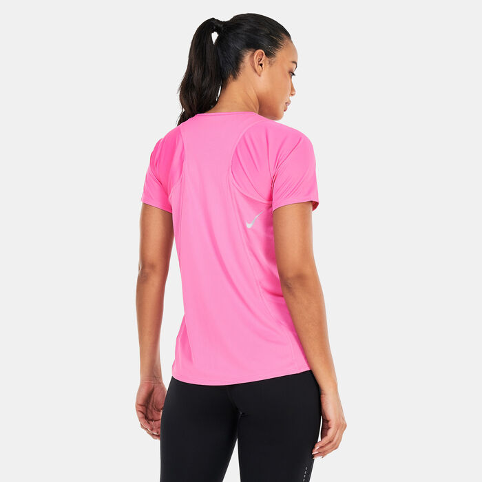 Nike Women's Dri-FIT Race T-Shirt Pink Nike Women's Dri-FIT Race T-Shirt Pink image number 1