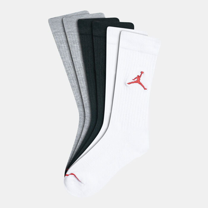 Jordan Kids' Jumpman Crew Socks (3 Pack) Grey image number 0