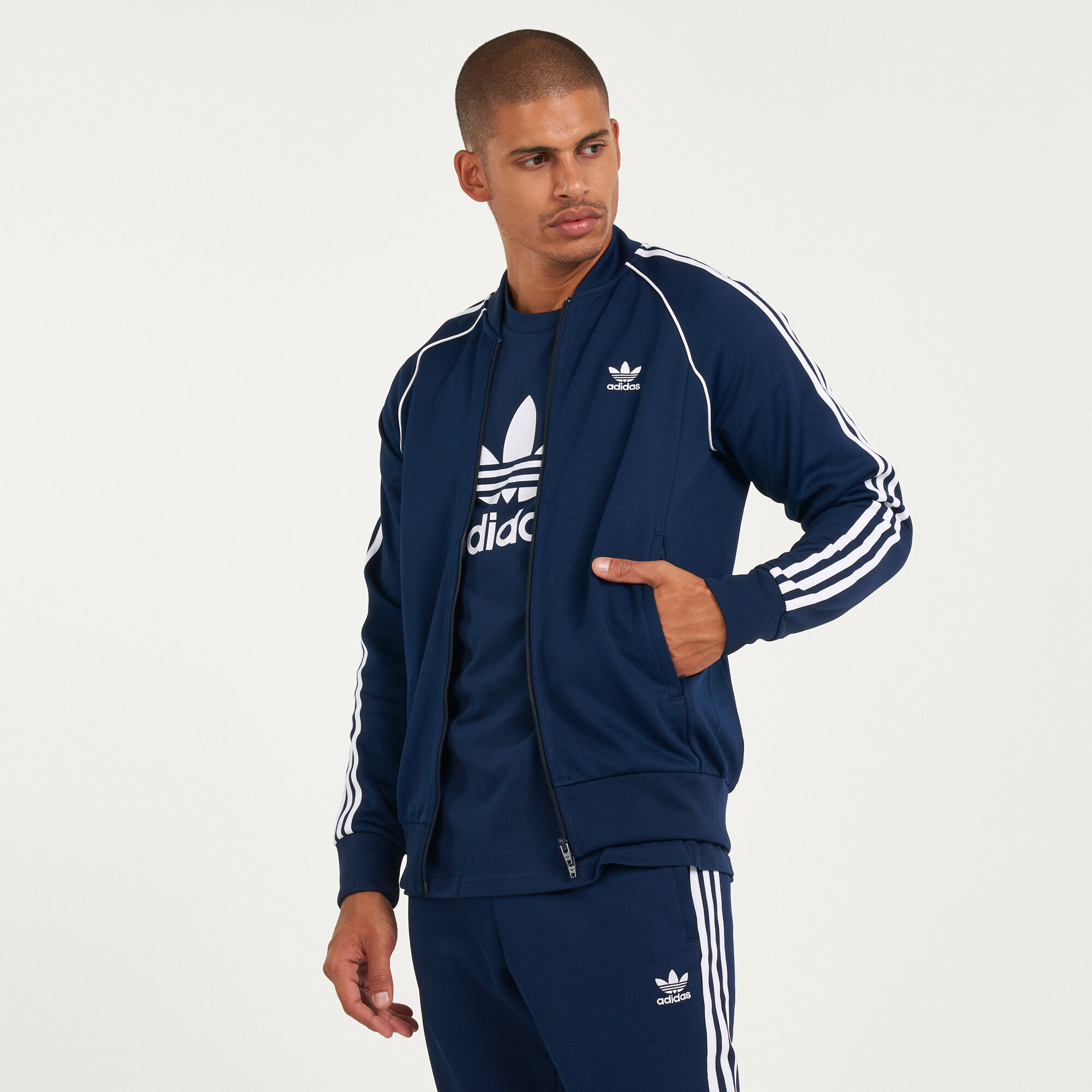 Adidas originals men's superstar track jacket  navy clearance