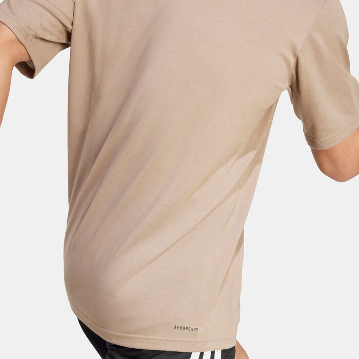 adidas Men's Train Essentials Feelready Training T-Shirt Brown adidas Men's Train Essentials Feelready Training T-Shirt Brown image number 4