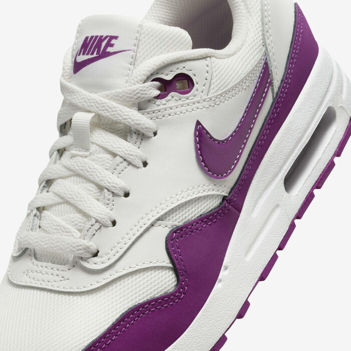 Nike Kids' Air Max 1 Shoes (Older Kids) White image number 6