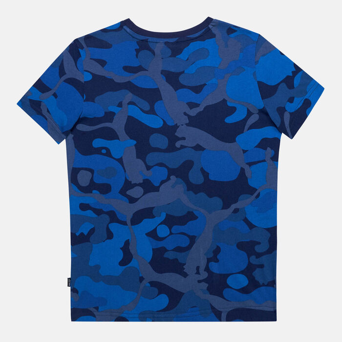 PUMA Kids' Essentials+ Camo T-Shirt Blue PUMA Kids' Essentials+ Camo T-Shirt Blue image number 1