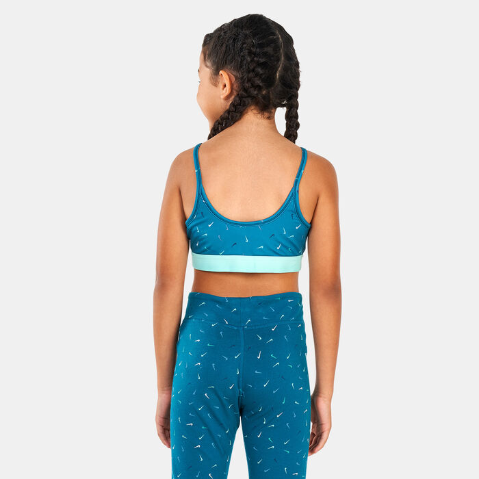 Nike Kids' One Logo Print Sports Bra Blue image number 1