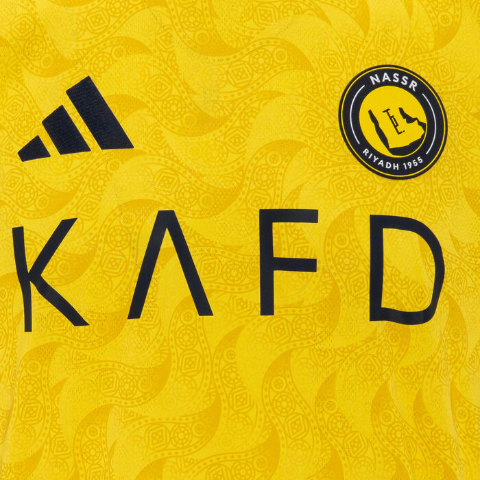 adidas Men's Al Nassr 25/26 Home Authentic Football Jersey yellow adidas Men's Al Nassr 25/26 Home Authentic Football Jersey yellow image number 2