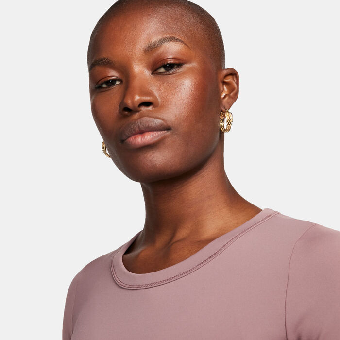 Nike Women's One Dri-FIT Training Crop Top Pink Nike Women's One Dri-FIT Training Crop Top Pink image number 2