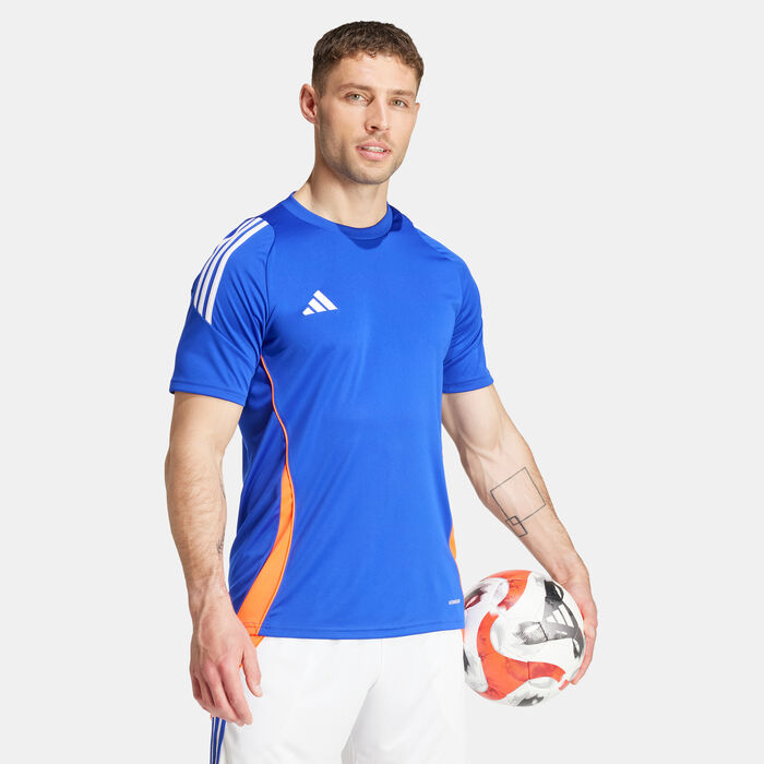 adidas Men's Tiro 24 Football Jersey Blue adidas Men's Tiro 24 Football Jersey Blue image number 2