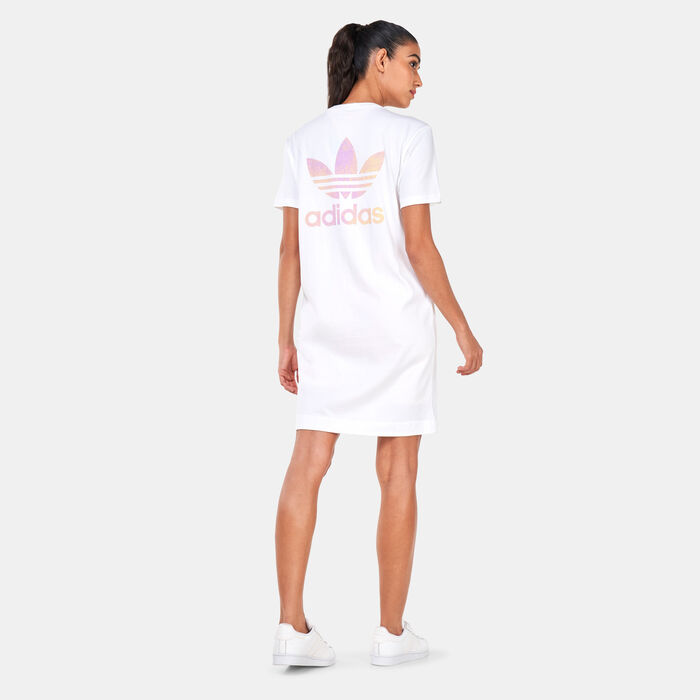 adidas Originals Women's T-Shirt Dress White adidas Originals Women's T-Shirt Dress White image number 1
