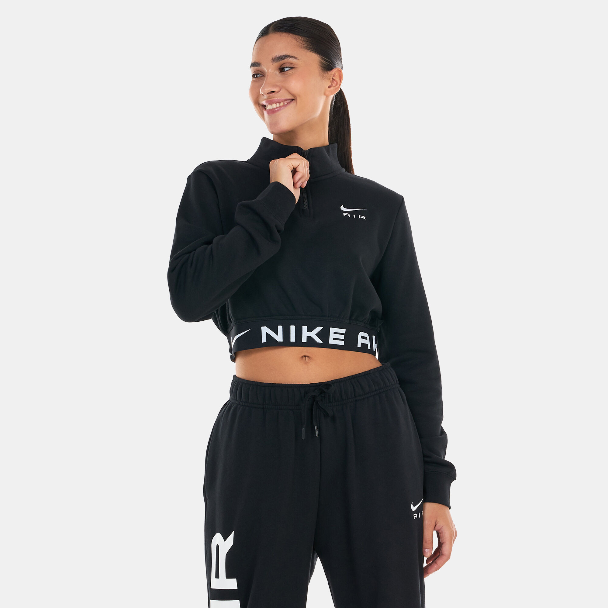 Nike air zip crop top best sale