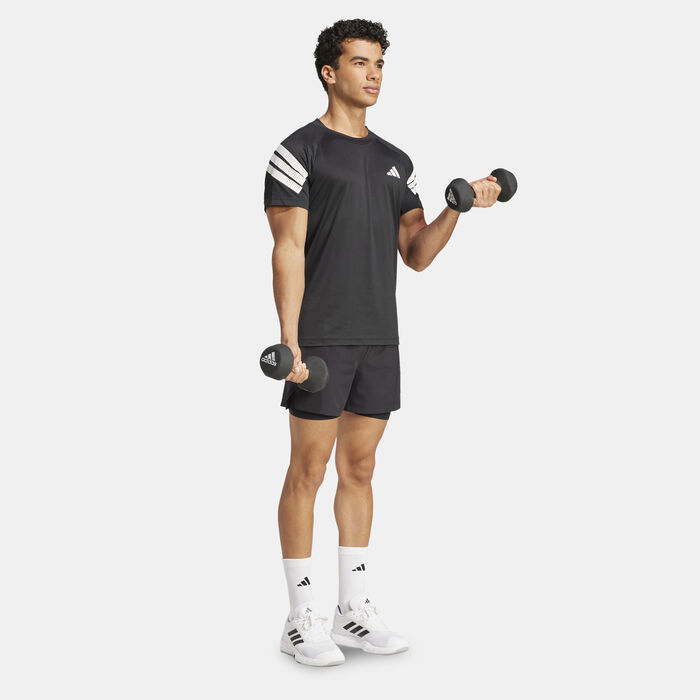 adidas Men's Icon 3-Stripes Training T-Shirt Black adidas Men's Icon 3-Stripes Training T-Shirt Black image number 2