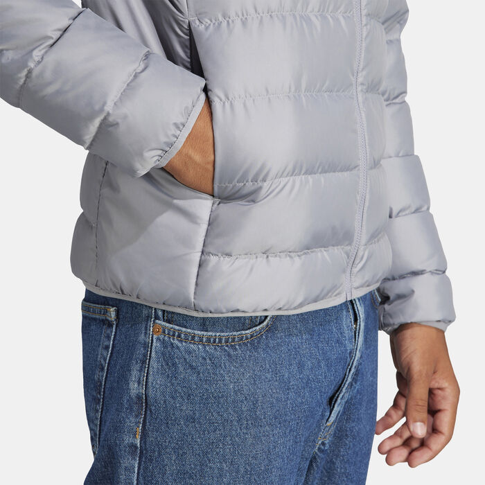 adidas Men's Essentials Light Down Jacket Grey image number 3