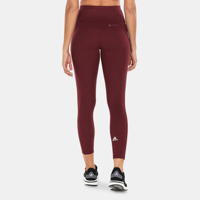 adidas Women's Yoga Essentials High-Waisted Leggings Maroon