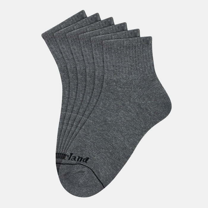 Timberland Core Quarter Crew Socks (3 Pack) Grey Timberland Core Quarter Crew Socks (3 Pack) Grey image number 0