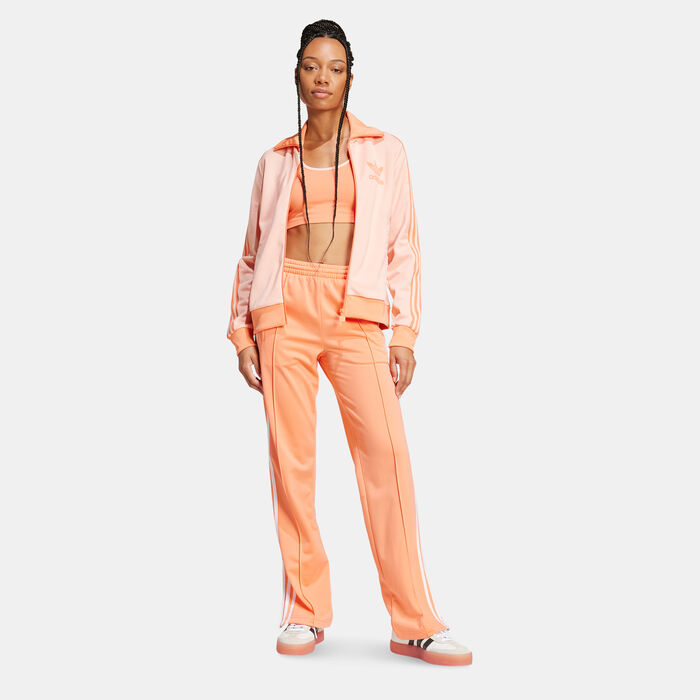 adidas Originals Women's Adicolor 3-Stripes Crop Top Orange image number 2