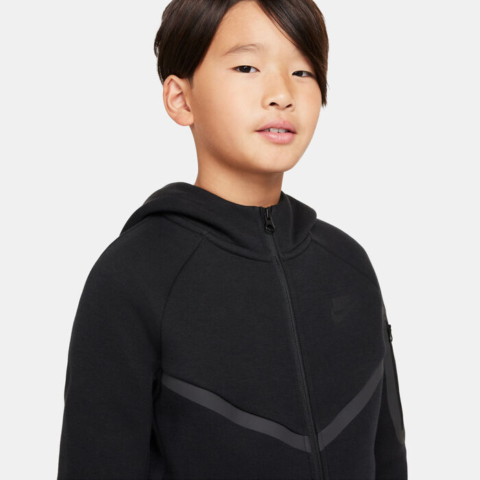 Nike Kids' Sportswear Tech Fleece Full-Zip Hoodie Black Nike Kids' Sportswear Tech Fleece Full-Zip Hoodie Black image number 3