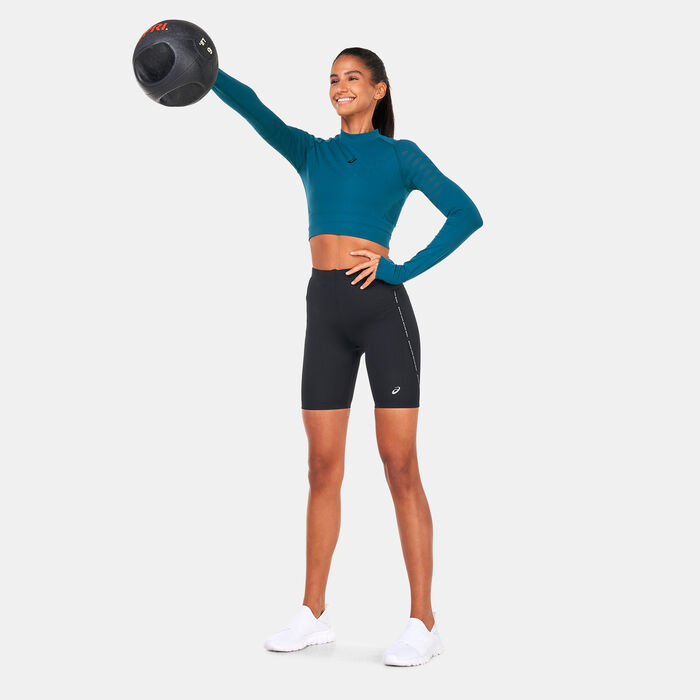 ASICS Women's Seamless Crop Top Green image number 2