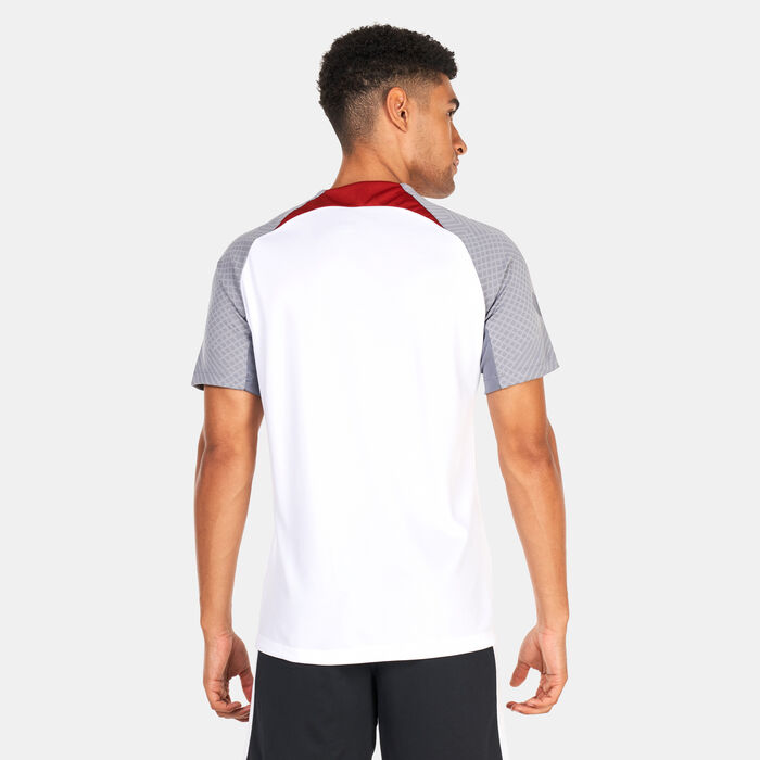 Nike Men's Liverpool FC Strike Dri-FIT Knit Football T-Shirt White image number 1