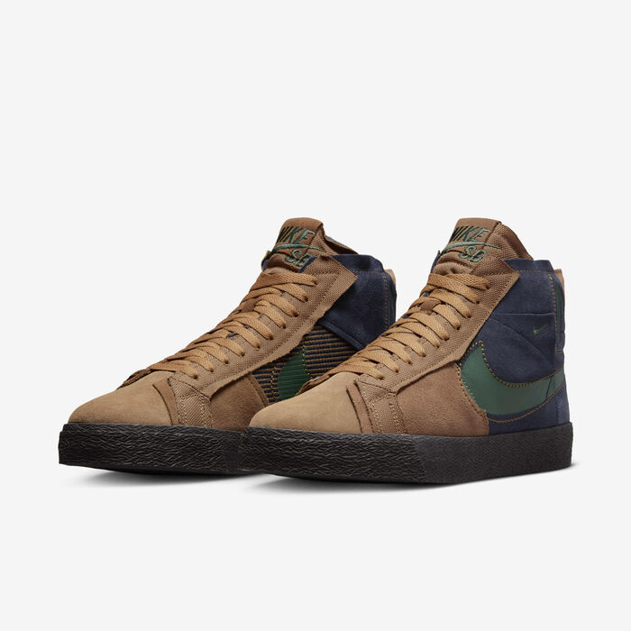 Nike SB Zoom Blazer Mid Premium Skate Shoes Brown image number 4