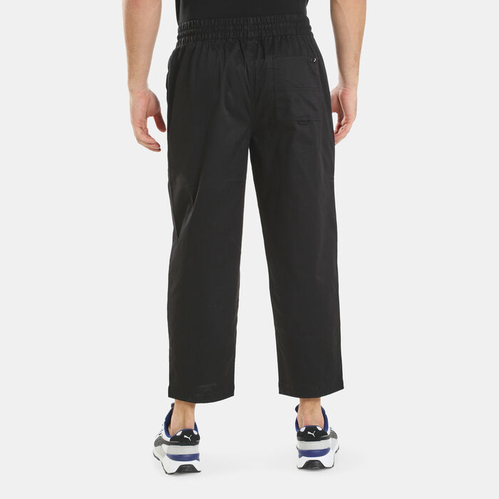 PUMA Men's Downtown Twill Tapered Pants Black PUMA Men's Downtown Twill Tapered Pants Black image number 1