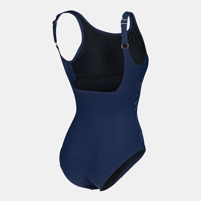 Arena Women's Isa Squared Back Swimsuit Blue Arena Women's Isa Squared Back Swimsuit Blue image number 3
