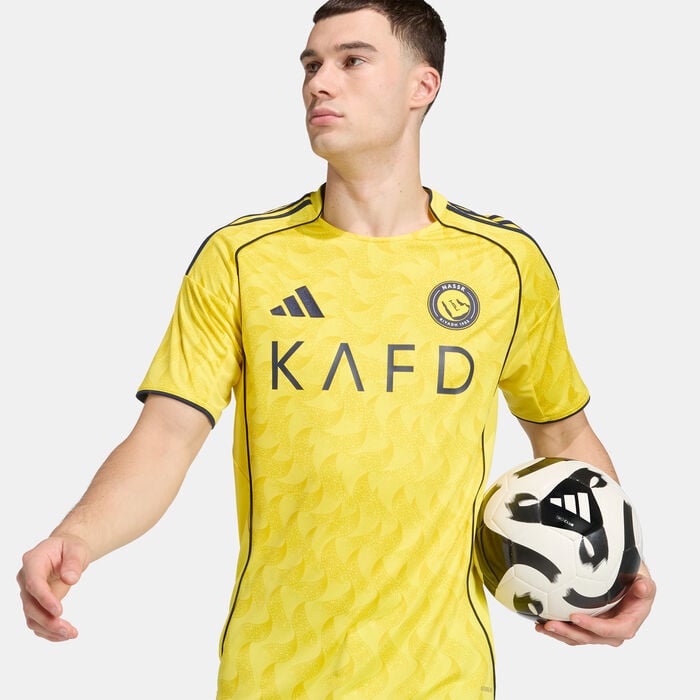 adidas Men's Al Nassr 25/26 Home Replica Football Jersey yellow adidas Men's Al Nassr 25/26 Home Replica Football Jersey yellow image number 4