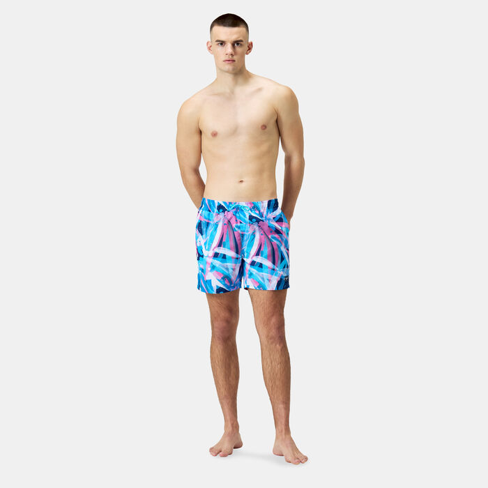 Speedo Men's Digital Printed Leisure Swimming Shorts Blue image number 2