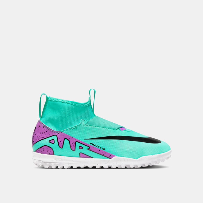 Nike Kids' Mercurial Superfly 9 Academy Turf Ground Football Shoes Green image number 0