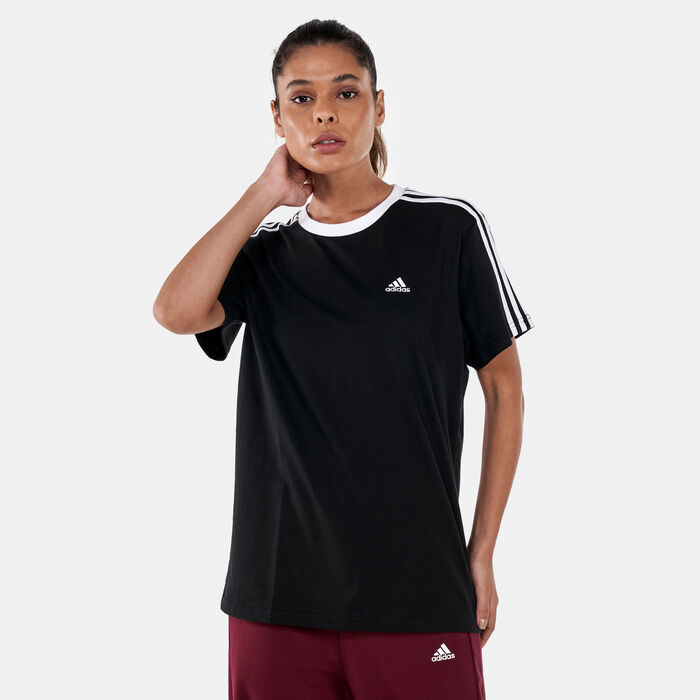 adidas Women's Essentials 3-Stripes T-Shirt Black image number 0