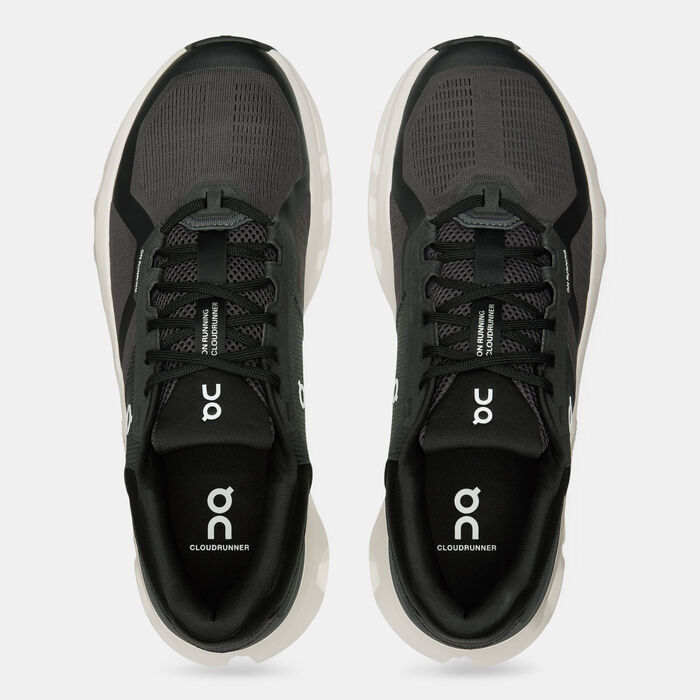 On Men's Cloudrunner 2 Wide Running Shoes Black On Men's Cloudrunner 2 Wide Running Shoes Black image number 4