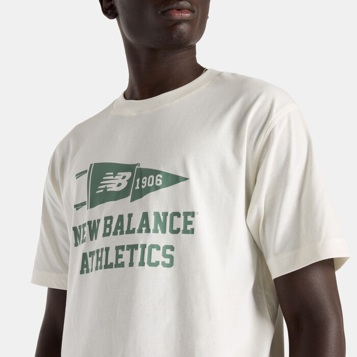New Balance Men's Varsity Pennant T-Shirt Beige New Balance Men's Varsity Pennant T-Shirt Beige image number 3